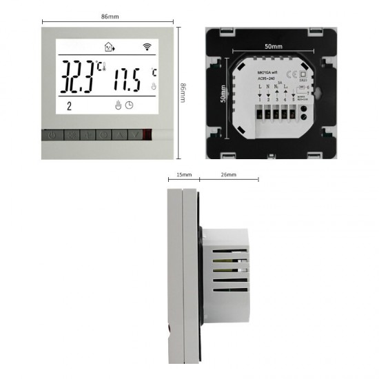 MK71GA Smart Water Heating Thermostat WIFI LCD Thermostat Floor Heating Temperature Control Regulator for Water Heating System