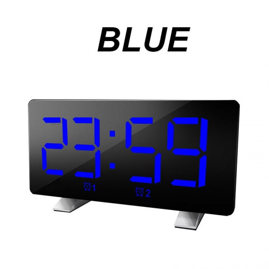 Mirror Digital Display LED Snooze Alarm Clock USB Time Night Mode Clock Mirror Digital Display LED Snooze Alarm Clock USB Time Night Mode Clock