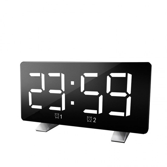 Mirror Digital Display LED Snooze Alarm Clock USB Time Night Mode Clock Mirror Digital Display LED Snooze Alarm Clock USB Time Night Mode Clock