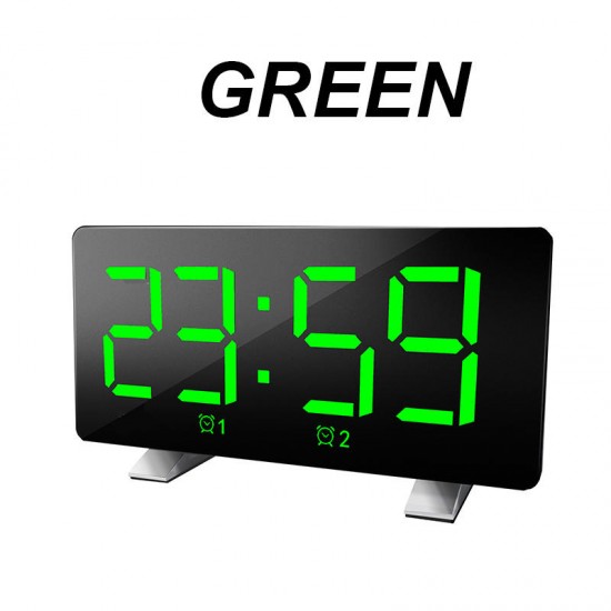 Mirror Digital Display LED Snooze Alarm Clock USB Time Night Mode Clock Mirror Digital Display LED Snooze Alarm Clock USB Time Night Mode Clock