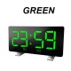 Mirror Digital Display LED Snooze Alarm Clock USB Time Night Mode Clock