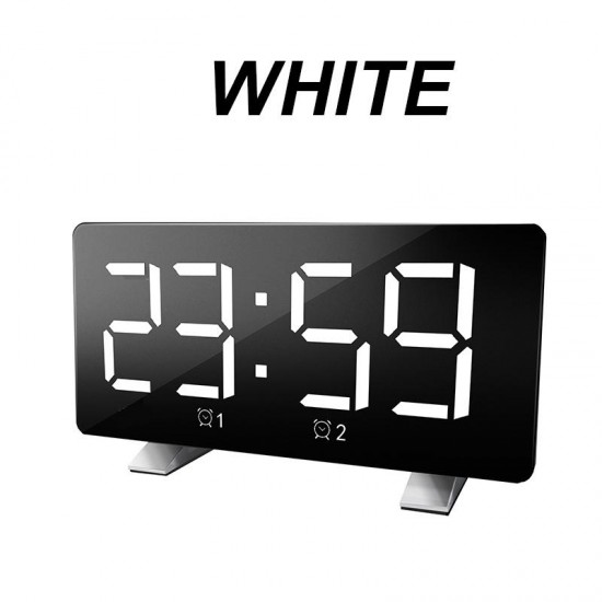 Mirror Digital Display LED Snooze Alarm Clock USB Time Night Mode Clock Mirror Digital Display LED Snooze Alarm Clock USB Time Night Mode Clock
