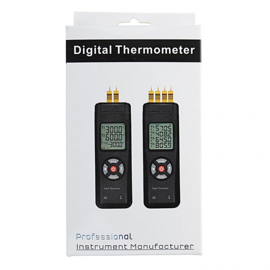 NK-TK1 4 Channel Digital Thermometer Temperature Meter Handheld Thermometer K Type Thermocouple Sensor for Industury Instrument