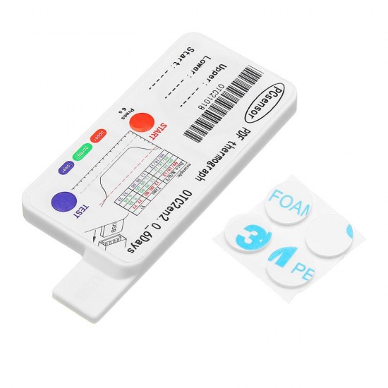 OTC2cn2.0_6Days Disposable PDF Temperature Logger Recorder-33 ~ +77 °C LED Indicator Timely Alarm Status Temperature Recorder