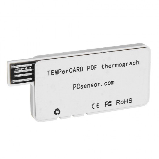 OTC2cn2.0_6Days Disposable PDF Temperature Logger Recorder-33 ~ +77 °C LED Indicator Timely Alarm Status Temperature Recorder