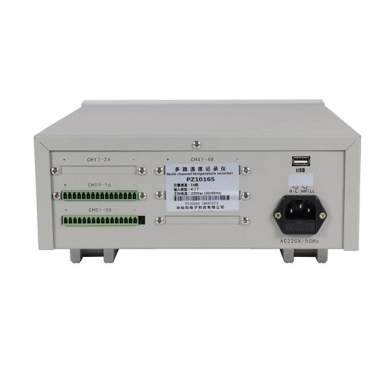 PZ1016S 5inch Multi-channel Temperature Recorder 16-Channel Temperature Tester Built-in 8G Memory List Beeper Alarm