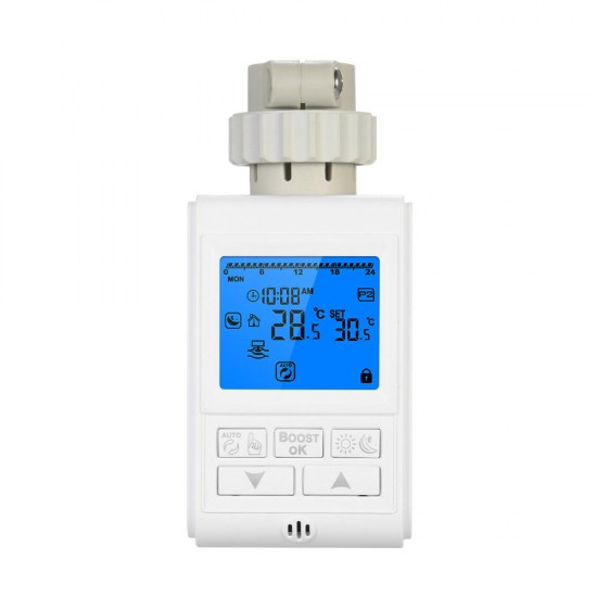 Programmable Timer TRV Thermostatic Radiator Valve Actuator Radiator Thermostat for Heater Radiator Room Thermometer