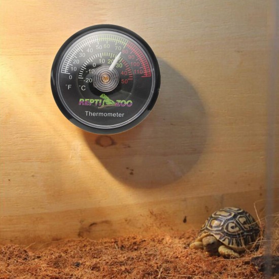 Reptile Tortoise Vivarium Terrarium Temperature Meter Thermometer with Colour Codes