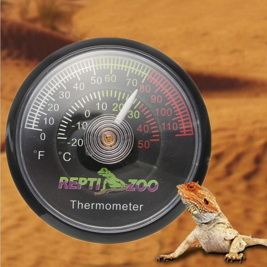 Reptile Tortoise Vivarium Terrarium Temperature Meter Thermometer with Colour Codes