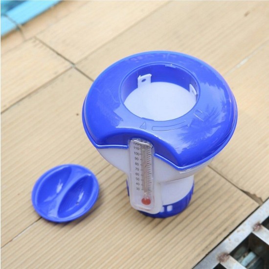 Soap Dispensers Floating Swimming Pool Chemical Chlorine Dispenser with Thermometer Tablet Soap Dispenser Pump Shower