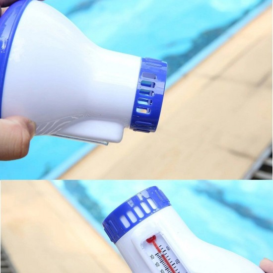 Soap Dispensers Floating Swimming Pool Chemical Chlorine Dispenser with Thermometer Tablet Soap Dispenser Pump Shower Soap Dispensers Floating Swimming Pool Chemical Chlorine Dispenser with Thermometer Tablet Soap Dispenser Pump Shower