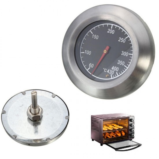 Stainless Steel Thermometer Barbecue BBQ Smoker Grill Temperature Gauge 60-430°