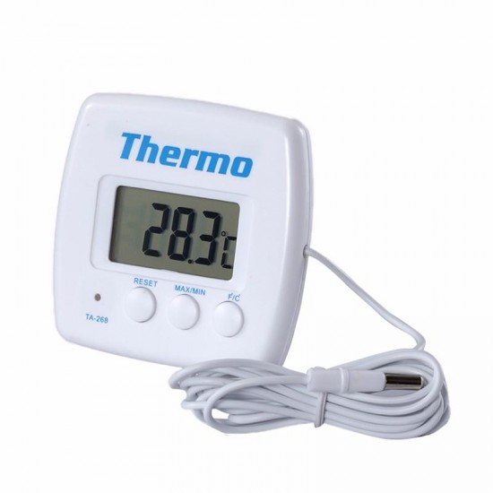 TA268A Digital Refrigerator Aquarium Kitchen Thermometer Electronic Temperature Meter with Sensor Probe