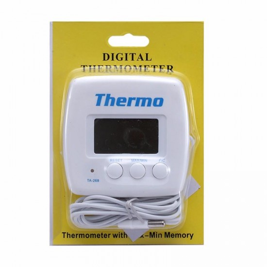 TA268A Digital Refrigerator Aquarium Kitchen Thermometer Electronic Temperature Meter with Sensor Probe
