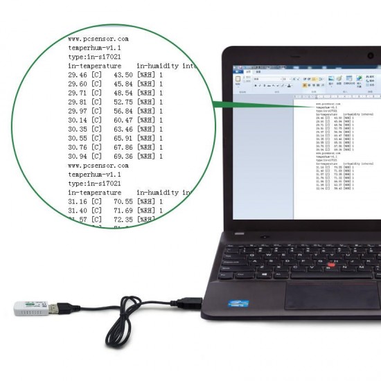 USB Thermometer Hygrometer -40~+120°C 0~100%RH Temperature Humidity Measurement Instrument