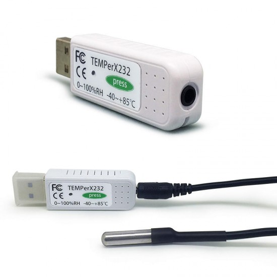 USB Thermometer Hygrometer-40~+125°C Range External Temperature TX Probe Temperature Humidity Measurement Tool USB Thermometer Hygrometer-40~+125°C Range External Temperature TX Probe Temperature Humidity Measurement Tool