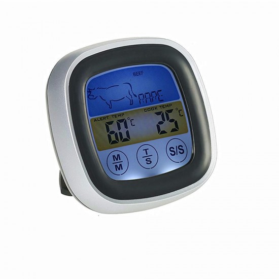 TS-S62 Digital Meat Thermometer Oven Colorful Touchscreen Instant Read Probe Kitchen BBQ Cooking Thermometer with Timer Alert Function TS-S62 Digital Meat Thermometer Oven Colorful Touchscreen Instant Read Probe Kitchen BBQ Cooking Thermometer with Timer Alert Function