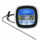 TS-S62 Digital Meat Thermometer Oven Colorful Touchscreen Instant Read Probe Kitchen BBQ Cooking Thermometer with Timer Alert Function