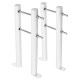 Universal Column Radiator Brackets White Steel Feet Leg Support 15CM From The Ground