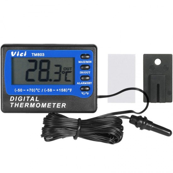 VICI TM803 Large LCD Display Fridge Refrigerator Freezer Thermometer -50~70°Digital Alarm Temperature Meter °°