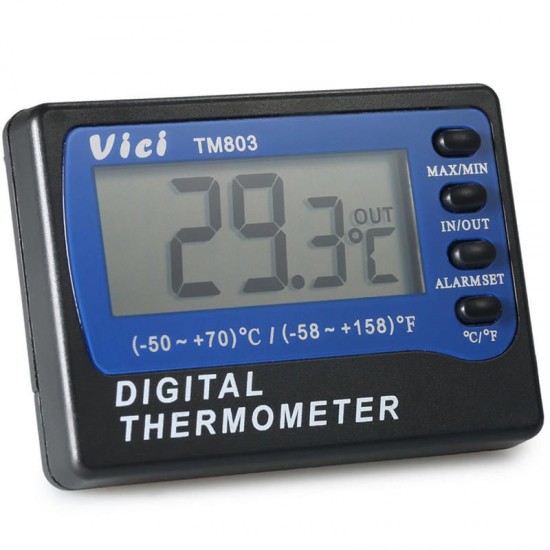 VICI TM803 Large LCD Display Fridge Refrigerator Freezer Thermometer -50~70°Digital Alarm Temperature Meter °°