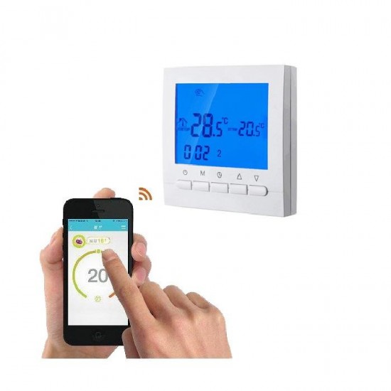 Wifi Thermostat for Electric Heating Controlled for IOS and Android Smart Phone Programmable WIFI Thermometer Wifi Thermostat for Electric Heating Controlled for IOS and Android Smart Phone Programmable WIFI Thermometer