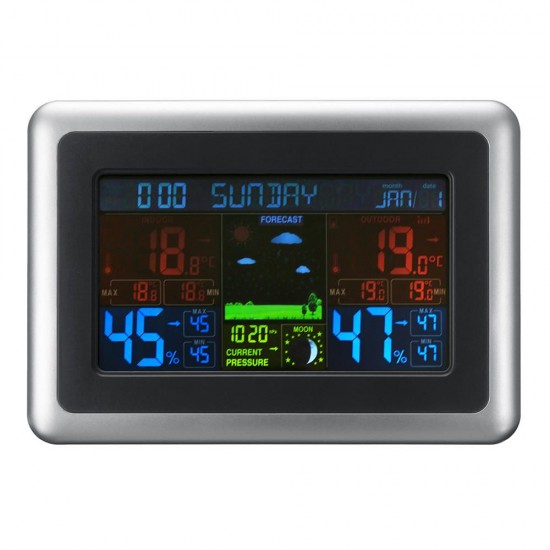 Wireless LCD Display Digital Thermometer Hygrometer Color Screen Weather Station Temperature Measurement Tool Wireless LCD Display Digital Thermometer Hygrometer Color Screen Weather Station Temperature Measurement Tool
