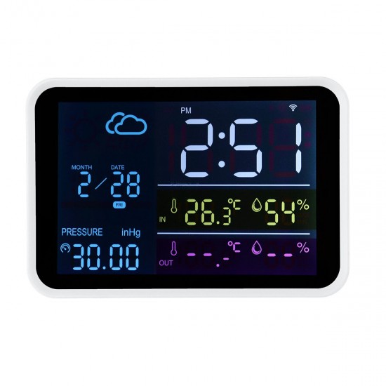 Wireless Weather Station + Receiver Clock Digital Temperature Humidity Meter