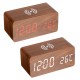 Wooden Digital Electronic Clock Alarm Clock With Wireless Charging Function