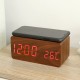 Wooden Digital Electronic Clock Alarm Clock With Wireless Charging Function Wooden Digital Electronic Clock Alarm Clock With Wireless Charging Function