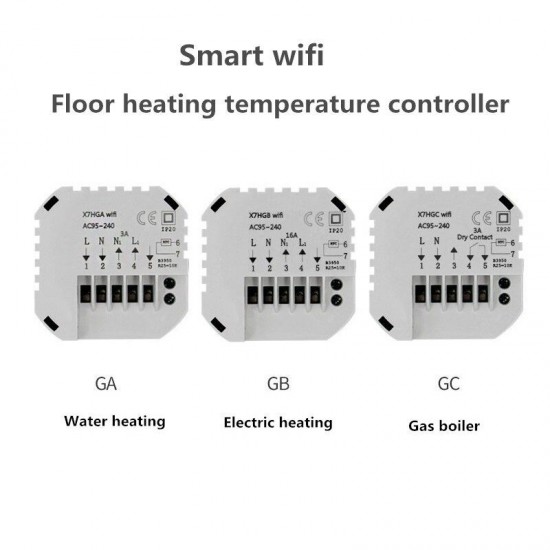 X7HGC Programmable Intelligent Gas Boiler Thermostat WIFI LCD Touch Screen Temperature Control Regulator Gas Boiler Work X7HGC Programmable Intelligent Gas Boiler Thermostat WIFI LCD Touch Screen Temperature Control Regulator Gas Boiler Work