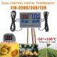 XK-W1088 Digital Thermostat High Precision Dual Control Adjustable Temperature Switch Microcomputer Digital Display Electronic Controller