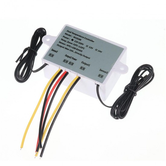 XK-W1088 Digital Thermostat High Precision Dual Control Adjustable Temperature Switch Microcomputer Digital Display Electronic Controller