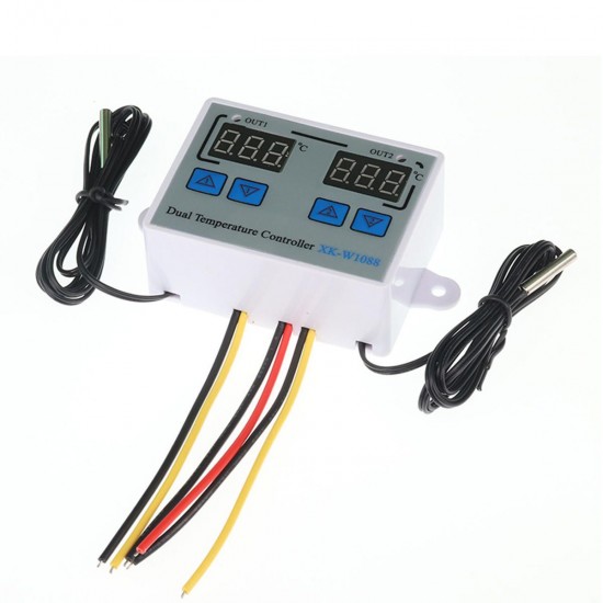 XK-W1088 Digital Thermostat High Precision Dual Control Adjustable Temperature Switch Microcomputer Digital Display Electronic Controller