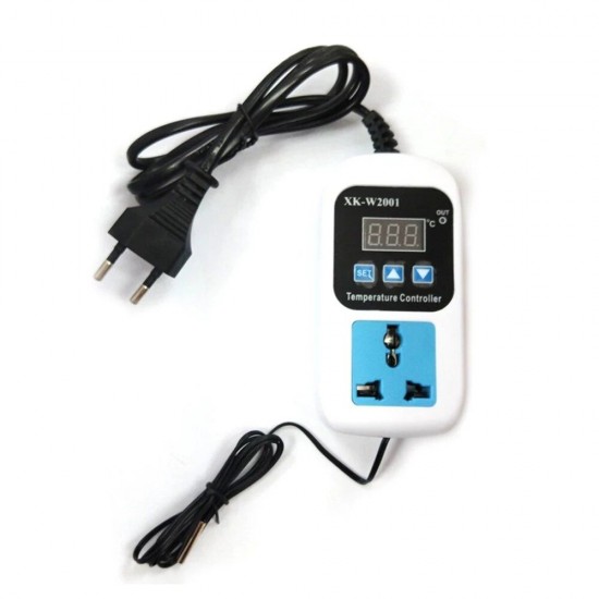 XK-W2001 LED Thermometer Temperature Controller Digital Thermostat Switch With Probe for Reptiles Brewing Seedling Aquarium pet breeding Incubation