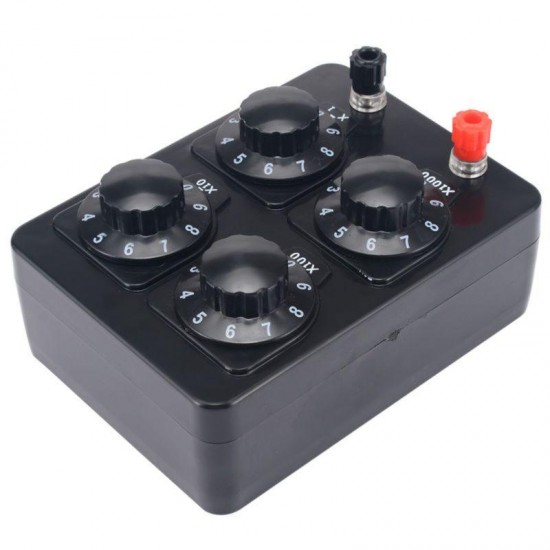 0-9999 Ohm Simple Resistance Box Precision Variable Decade Resistor Teaching Instrument 0-9999 Ohm Simple Resistance Box Precision Variable Decade Resistor Teaching Instrument
