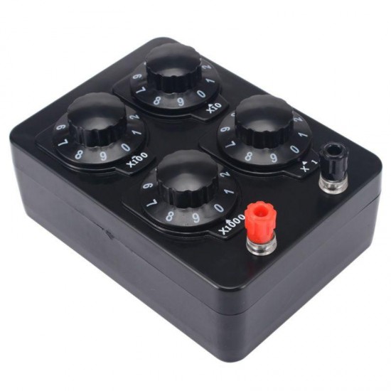 0-9999 Ohm Simple Resistance Box Precision Variable Decade Resistor Teaching Instrument 0-9999 Ohm Simple Resistance Box Precision Variable Decade Resistor Teaching Instrument