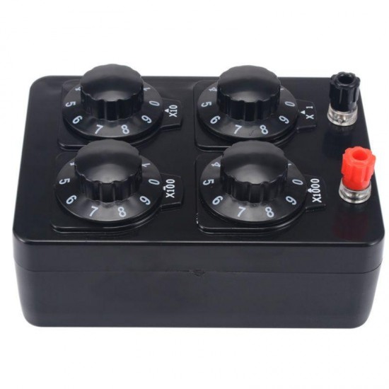0-9999 Ohm Simple Resistance Box Precision Variable Decade Resistor Teaching Instrument 0-9999 Ohm Simple Resistance Box Precision Variable Decade Resistor Teaching Instrument