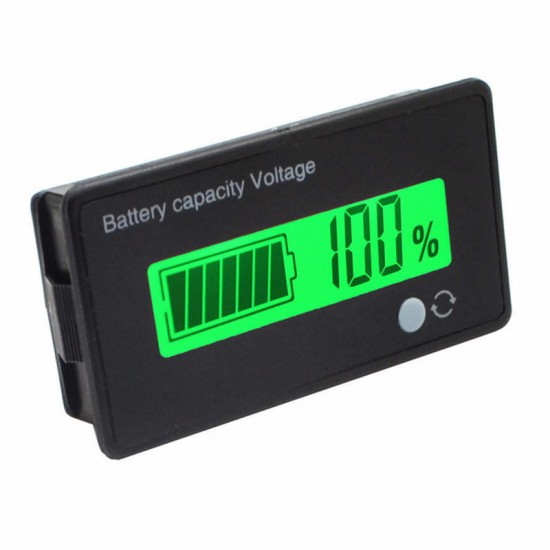 12V 8-70V LCD Acid Lead Lithium Battery Capacity Indicator Digital Voltmeter