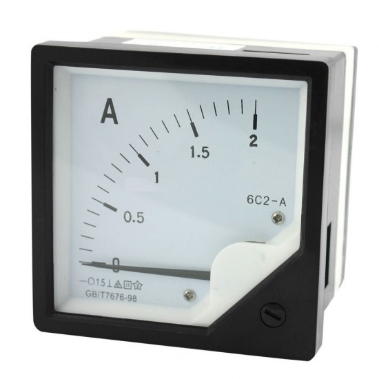 6C2-A 10A/50A/100A/200A Square Panel Pointer AC Ammeter Analog Meter Ammeter