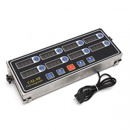8 Channel Digital Timer CAL-8B Burger Basket Shaking Timing Timer 8 Channel Digital Timer CAL-8B Burger Basket Shaking Timing Timer