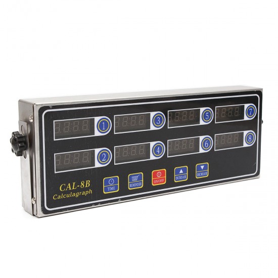 8 Channel Digital Timer CAL-8B Burger Basket Shaking Timing Timer 8 Channel Digital Timer CAL-8B Burger Basket Shaking Timing Timer