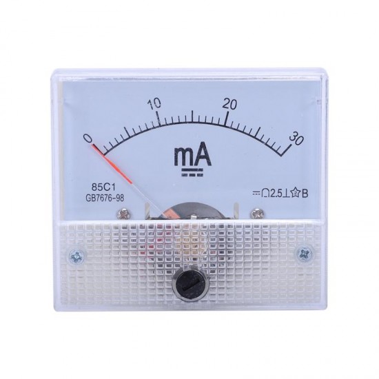 85C1 DC mA Ammeter 0-10MA 30MA 50MA 100MA Analog Current Panel Meter Ammeter