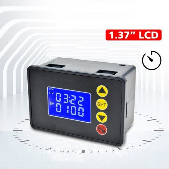 AC 110-220V Delayed On / Off Infinite Cycle Timing Timer Relay Module LCD Digital Display