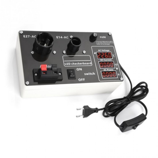 AC200-240V LED Light Lamp Current Voltage Power Tester Checkerboard E14 E27 Socket Meter AC200-240V LED Light Lamp Current Voltage Power Tester Checkerboard E14 E27 Socket Meter
