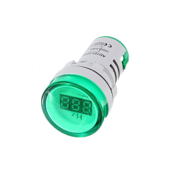 AD16-22DSV 22mm Mini Digital Display AC Frequency HZ Meter Head 60-500V Universal Indicator Lamp Aperture