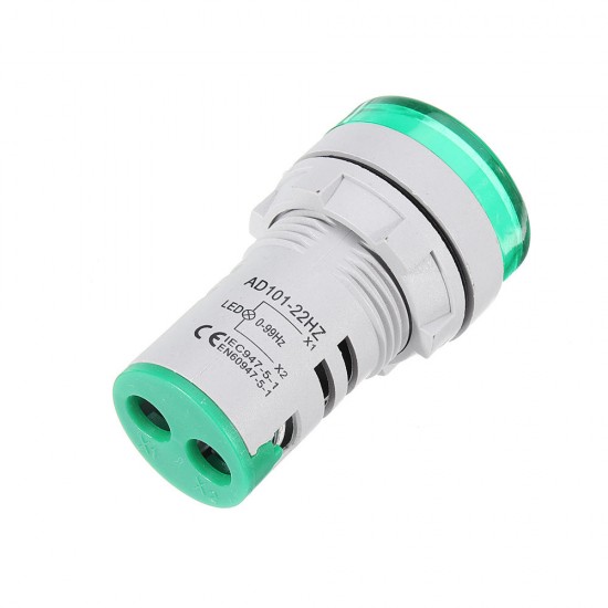 AD16-22DSV 22mm Mini Digital Display AC Frequency HZ Meter Head 60-500V Universal Indicator Lamp Aperture