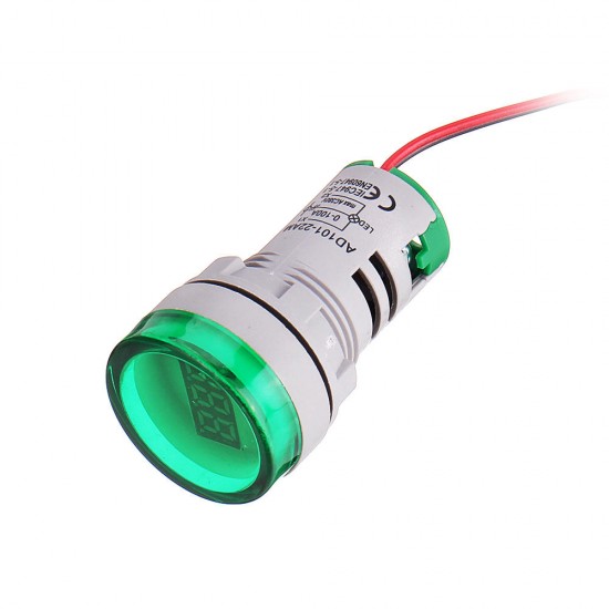 AD16-22DSV 22mm Mini Digital Display Ammeter 60-500V Universal Indicator Lamp Aperture For Test Current AD16-22DSV 22mm Mini Digital Display Ammeter 60-500V Universal Indicator Lamp Aperture For Test Current