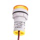 AD16-22DSV 22mm Mini Digital Display Ammeter 60-500V Universal Indicator Lamp Aperture For Test Current