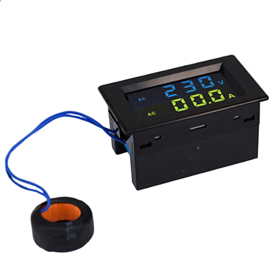 D85-2042A Double Display LCD Voltmeter Ammeter Digital Display Ac Voltage Meter Ac Current Meter AC80-500V AC0-100.0A